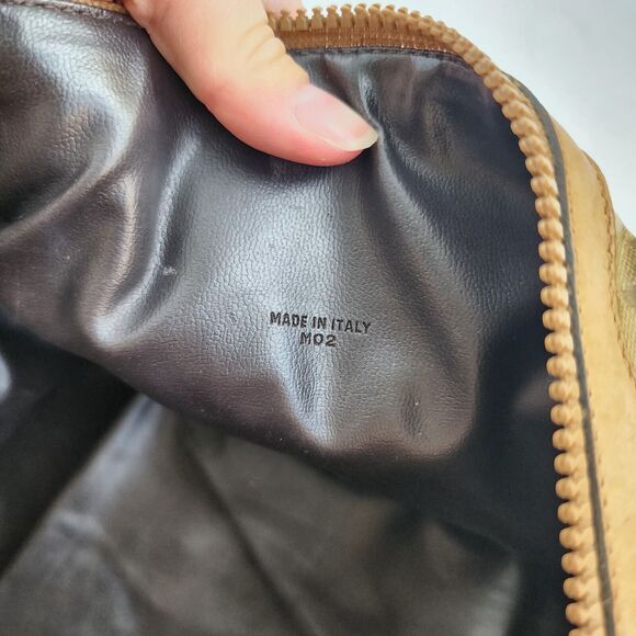 Vintage CELINE Boston Weekend Bag Coated Canvas & Leather Macadam  Tan Large - Picture 10 of 12